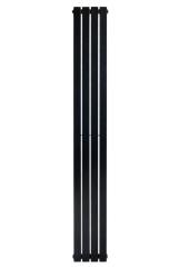 Вертикальный дизайнерский радиатор отопления ARTTIDESIGN Terni II 4/1800/236/50 черный матовый  Фото - 4